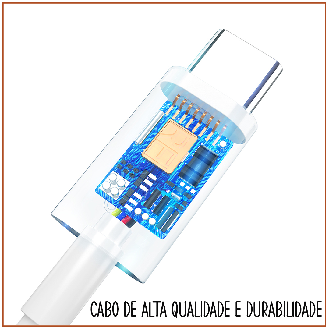 Cabo Curto Carregador Tipo C 20 cm H Rebos - Vista alternativa